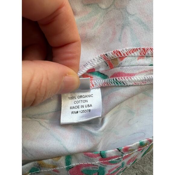 Jeune Otte Women's Cotton Midi Skirt Multicolor Floral Print Small Made in USA - Picture 7 of 7